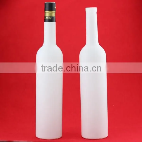 Hot sale opal liquor bottle 700ml frosted beverage bottle popularity frosted wine bottles