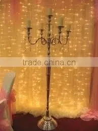 High quality cheap Tall Metal Candelabra With Bowl in nickel polish finish for weddings and parties from India