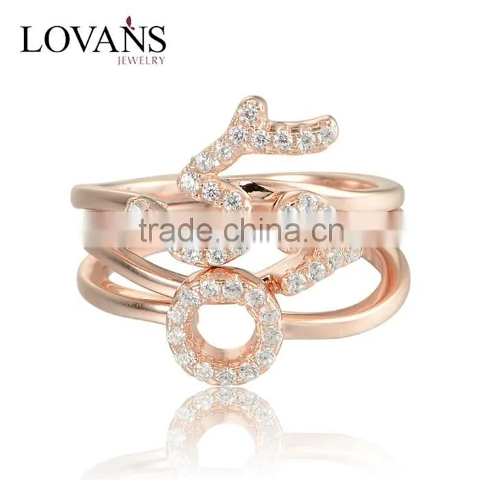Fine Cheap Jewelry Rose Gold I Love You Ring For Women