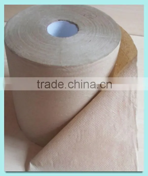 2014 hot selling center feed brown kraft towel paper roll