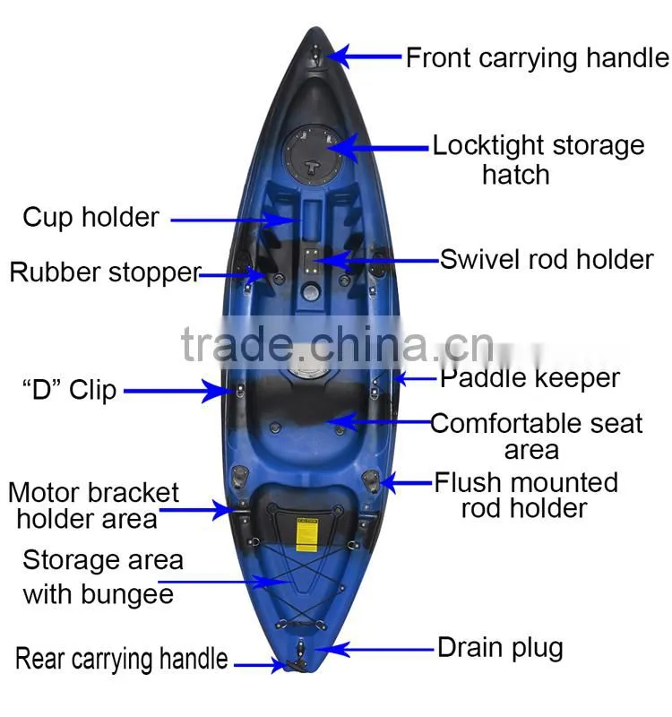 Blue Ocean new design engine powered kayak/powerful engine powered kayak/electric engine powered kayak
