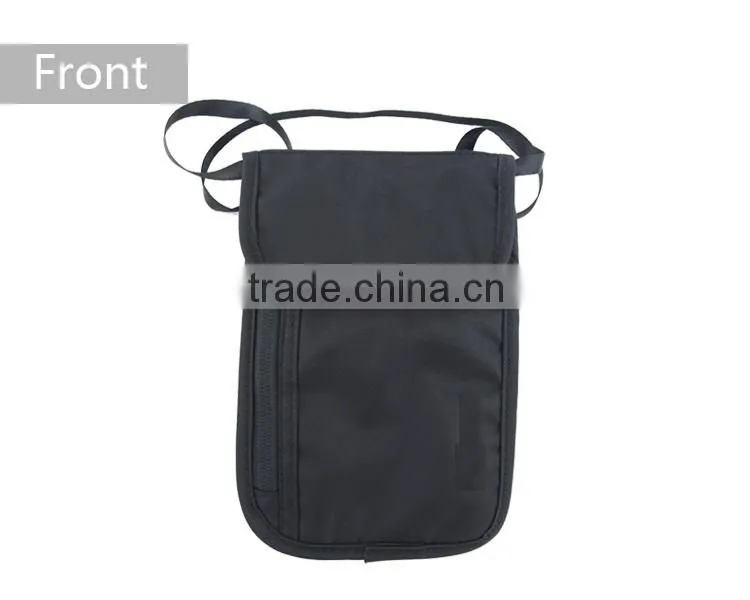 Lady fashion travel rfid neck wallet