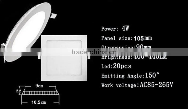 CE RHOS SMD2835 Ultra thin Square led panel light