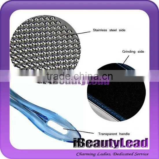 Latest double sides foot file stainless steel nail foot file art nail tools