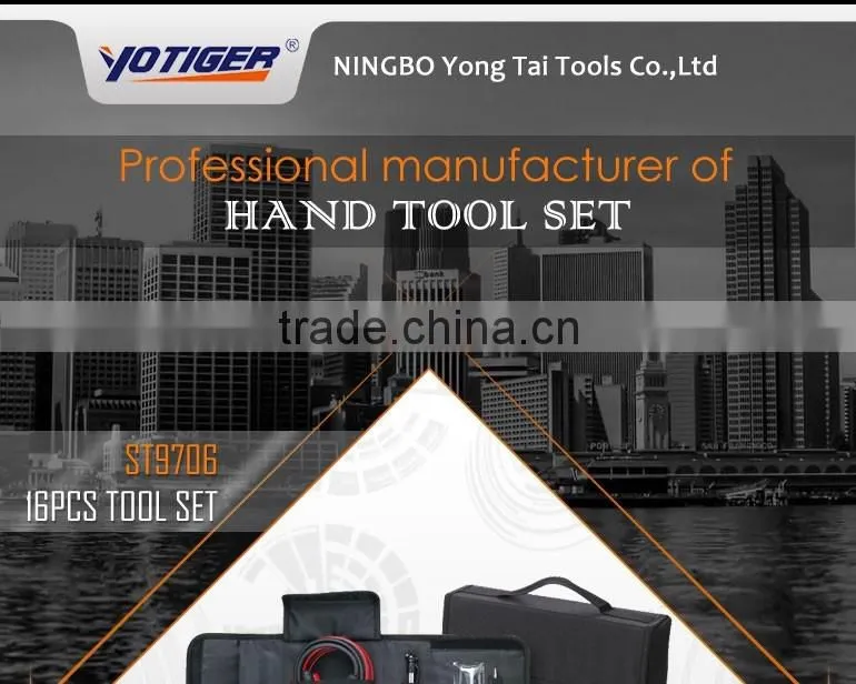 16pcs Emergency Auto Repairing Hand Folding Tool Bag
