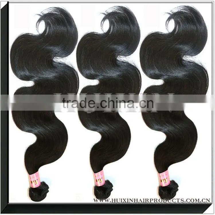 100% unprocessed 6a top grade double drawn body wave hair weaving wholesale