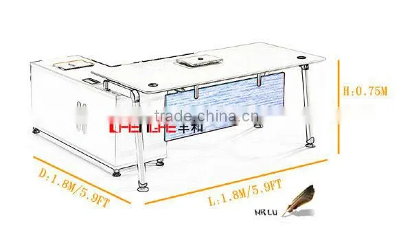 2015 used executive office table and chair price for sale LH-001