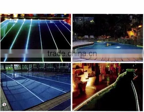 Swimming pool fiber optic star lighting with Mitsubishi end emiiting fibre and waterproof LED light engine
