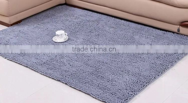machine tufted chenille polyester carpet