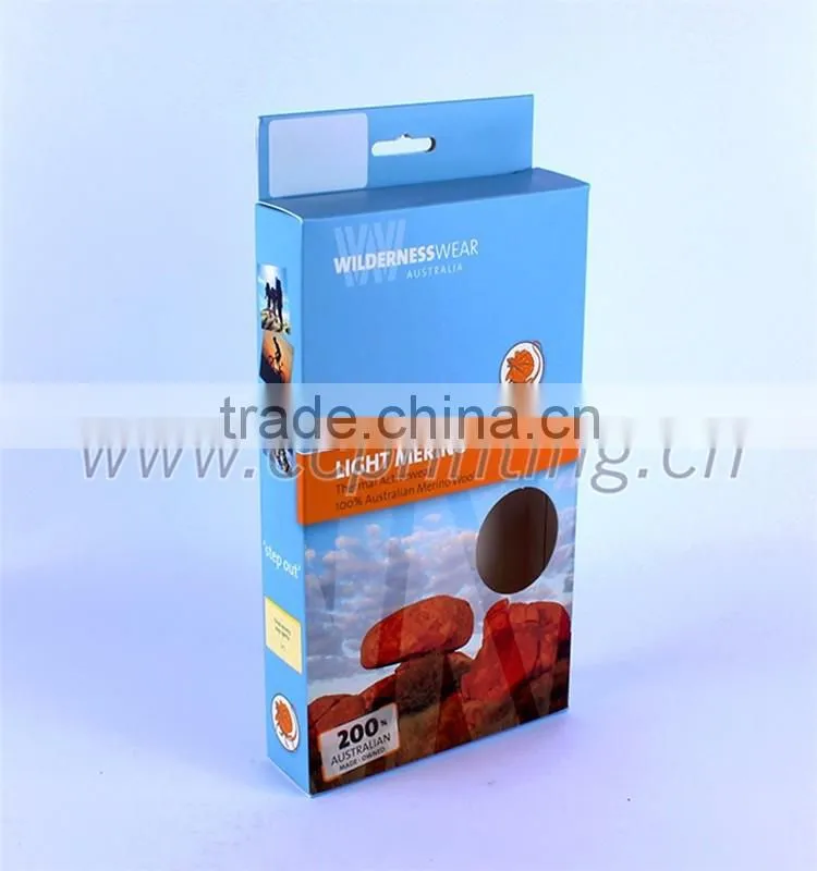 Mens Paper Underwear Packing Gift Box with Hole