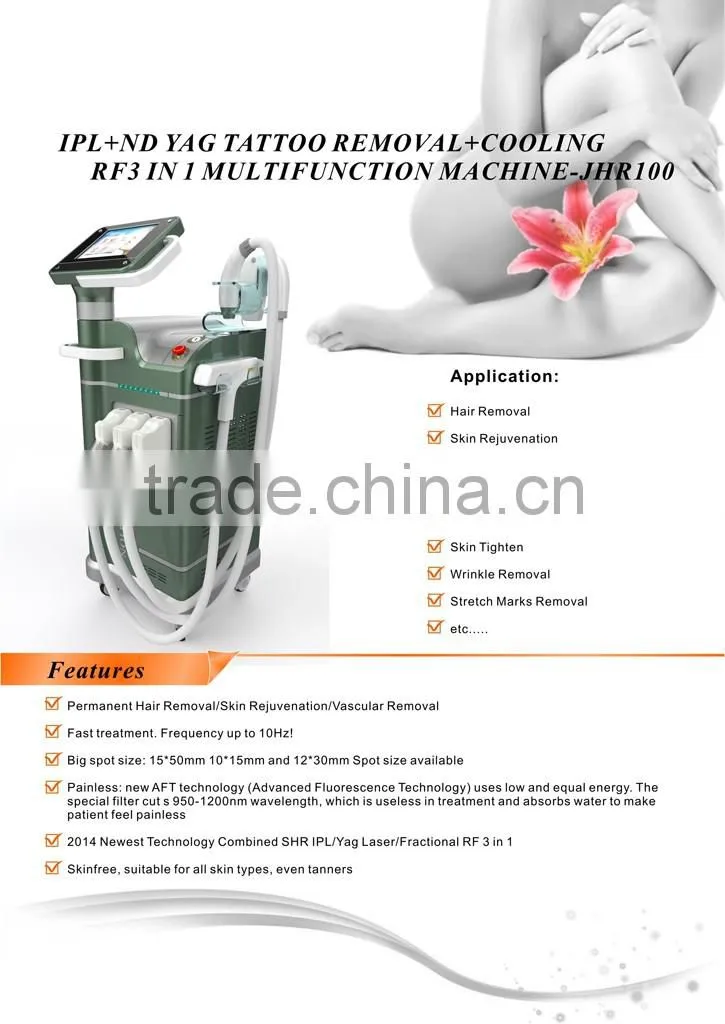 Professional OPT spot removal/RF skin rejuvenation/medical ND-yag tattoo removal