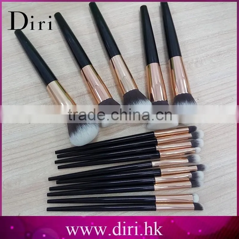 2016 private label 15pcs synthetic kabuki makeup brush with acrylic handle