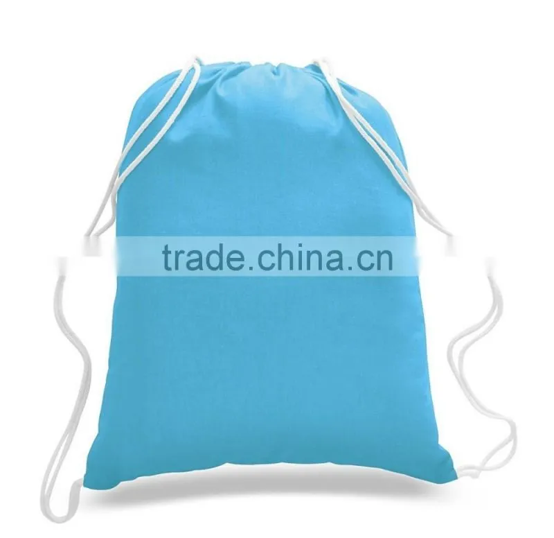 Promotion gift Blank Durable Canvas Cotton Drawstring Tote Bags