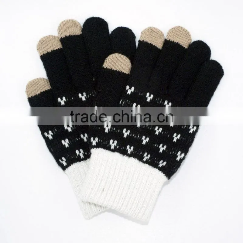 Knit Touchscreen Gloves with Conductive Fingertips for Use with All Touchscreen Electronic Devices