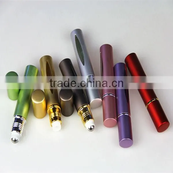 Custom new design metal roll on glass bottle