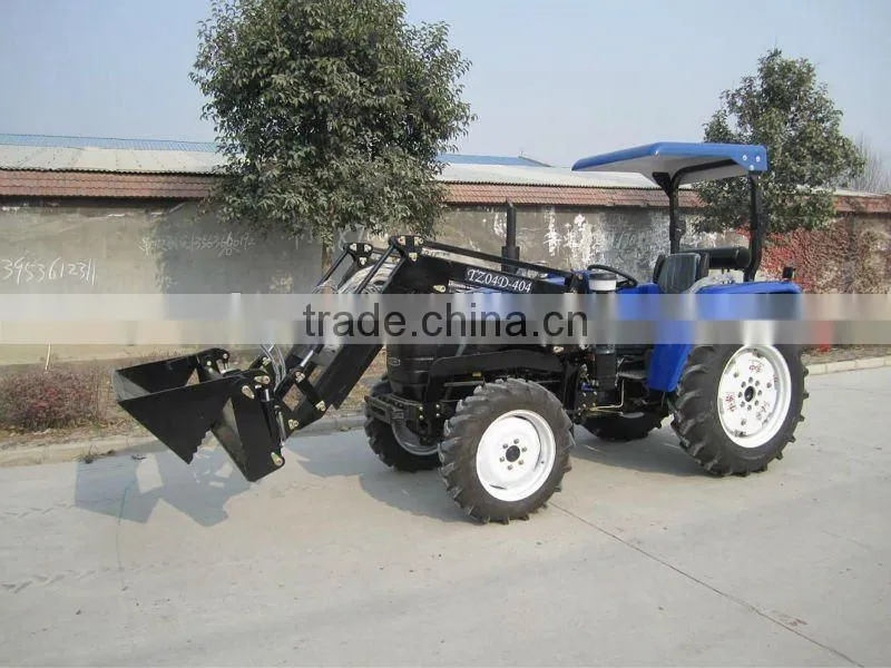 High quality wheeled tractor with 4in1 Front end loader, backhoe