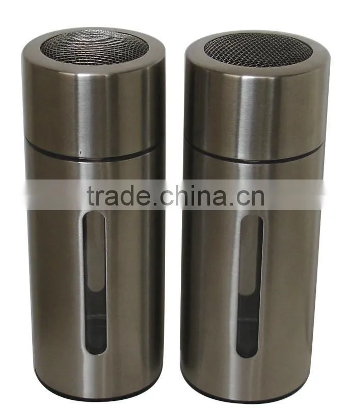 Cute stainless steel salt and pepper shaker set