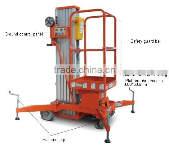 Jeakue Aluminum portable aerial work platform from sale