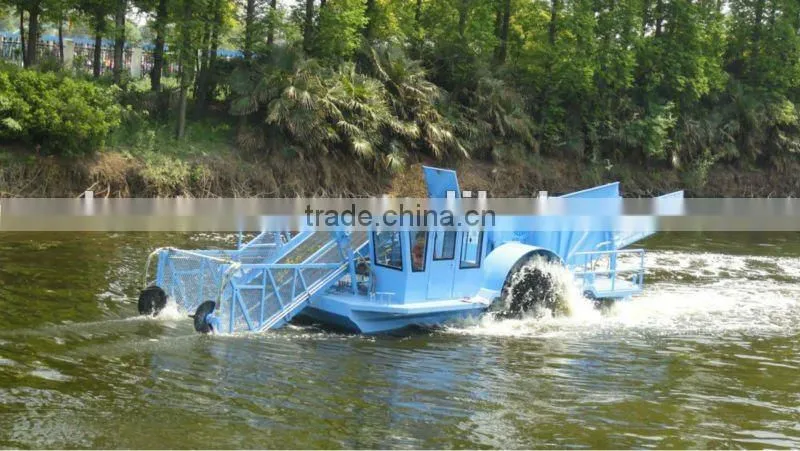 Aquatic weed harvester/Garbage salvage ship/ lake automatic cleaning machine