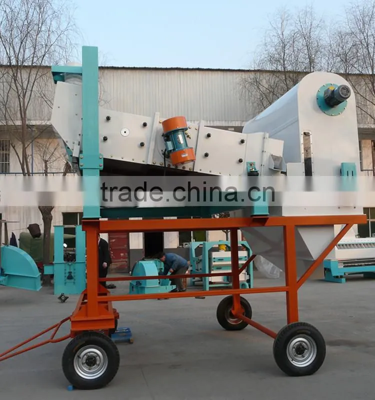 Corn paddy millet grains vibrating screen cleaning machine