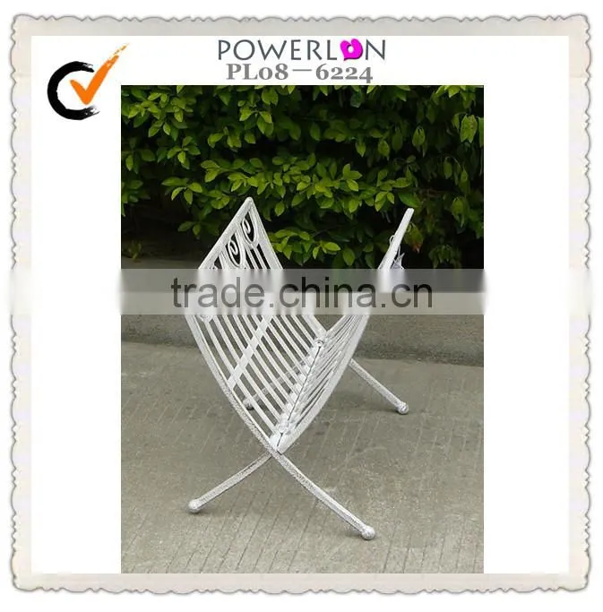 Elegant wrought iron wire book rack price