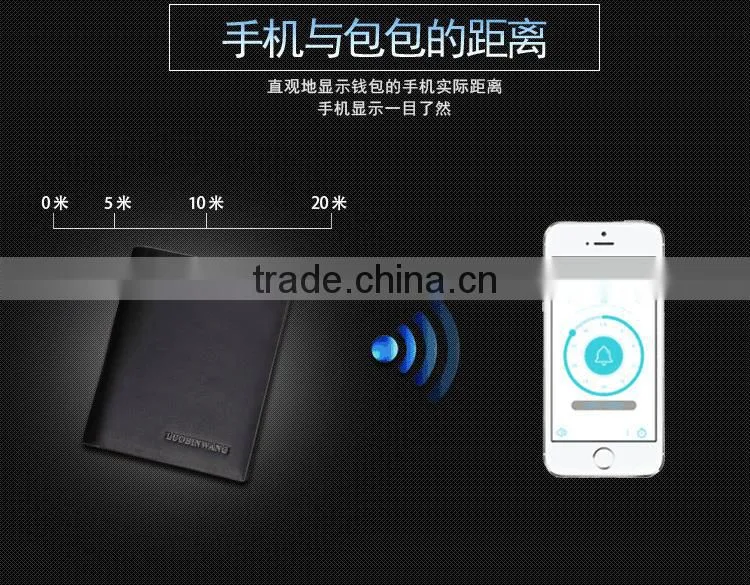 Newest Arrive Smart GPS Anti-Lost Wallets Intelligent Bluetooth Connect App GPS Anti theft purse