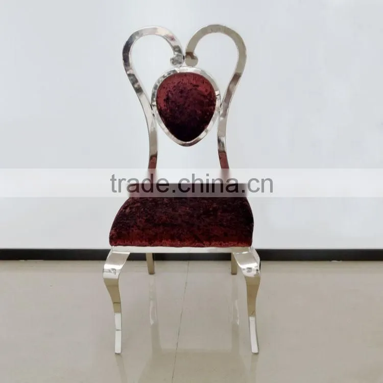 B8085 Heart shape gold chair for wedding