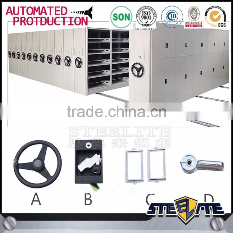 Movable library Compact Shelving steel mobile mass book shelf