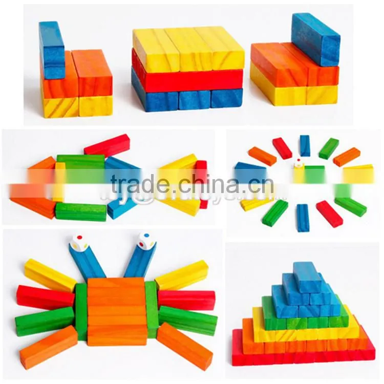 Wholesale cheap 150 pcs educational wooden nesting blocks for baby W13D153