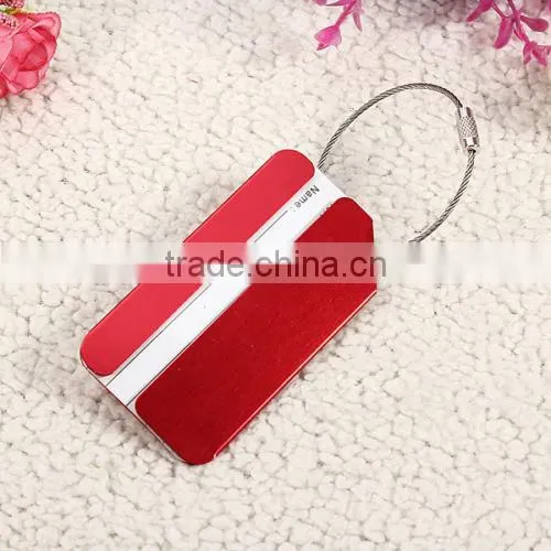 Metal Travel Luggage Baggage Tags Aluminium Belt Buckle Adress Holder