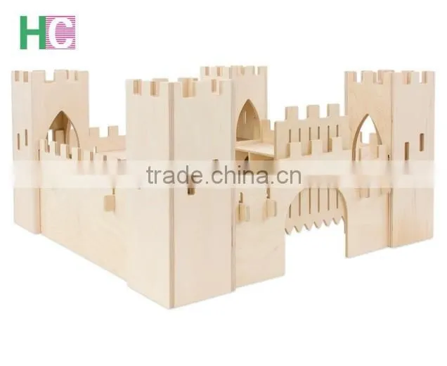 Wooden DIY House Sharped Toy
