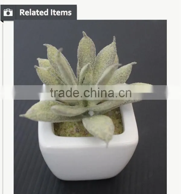 Potted artificial mini succulents