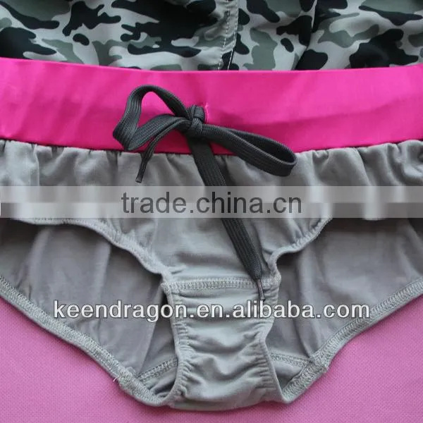 Lady's fashion boxing short stretchable custom printed lady's shorts