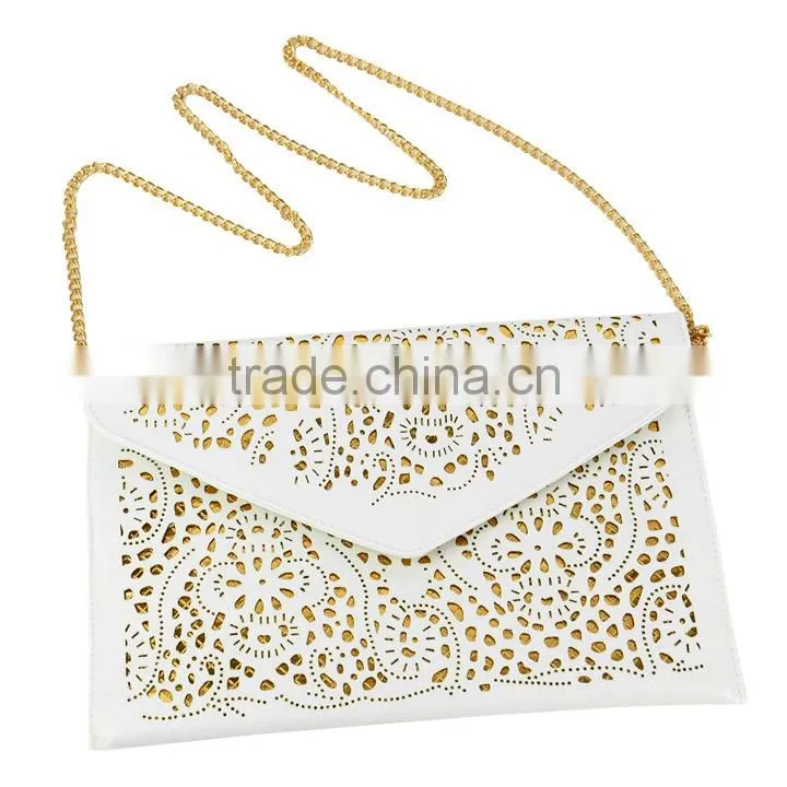 Women's Vintage Hollow Out Envelope Clutch Shoulder Cross-body Bag 18493#