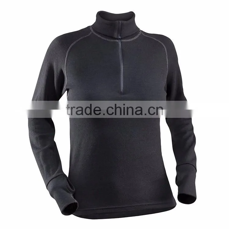 2017 most fashion Dri fit performance mock neck 1/2 Zip Long Sleeve training Top pullover women outdoor sportswear
