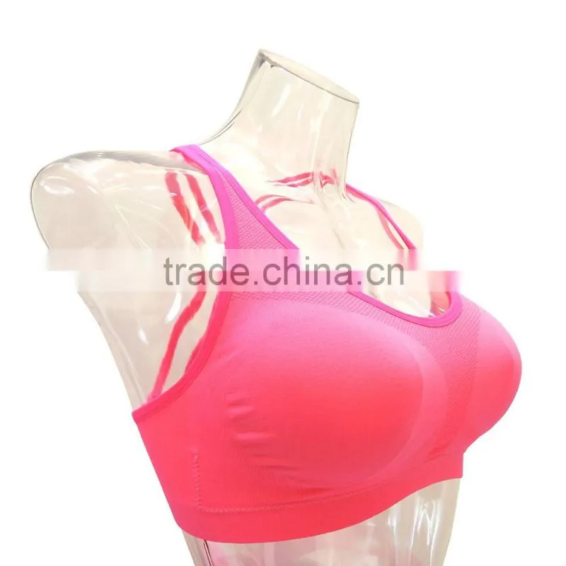 Hot sale sports underwear strappy bra ladies lingerie sexy seamless fitness bra