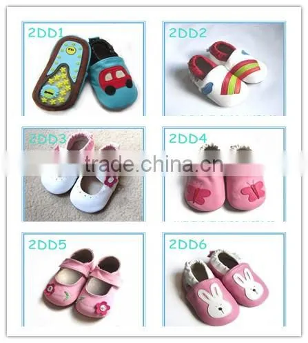 rubber sole baby shoes and genuine leather baby shoes 2016