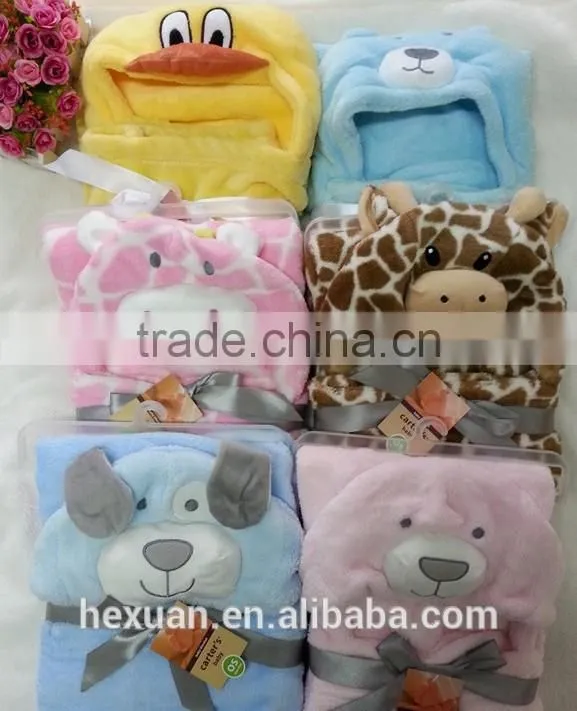 OEM or Stocked newborn animal model towel, Baby bath towel/