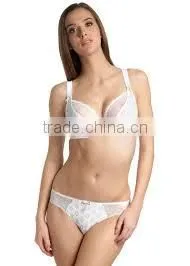 fancy bra and panties transparent white lace panty set