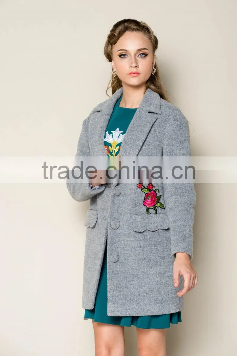 latest cute thick plain orange russian winter coat, women trench coat, ladies office coat