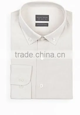 Beige poplin high quality fabric for man mens dress shirts