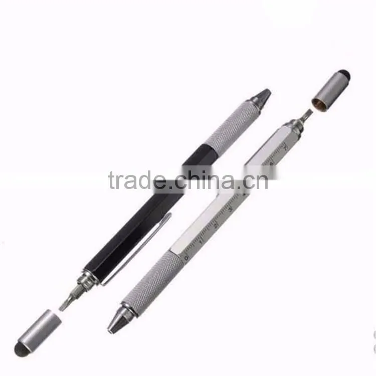 6-in-1 Multi-Functional Ball pen ,can customize the logo