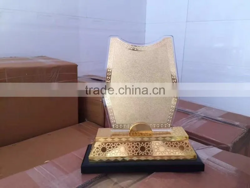 2017 New design metal trophy /wooden base trophy / black acrylic trophy /crystal trophy JC-01