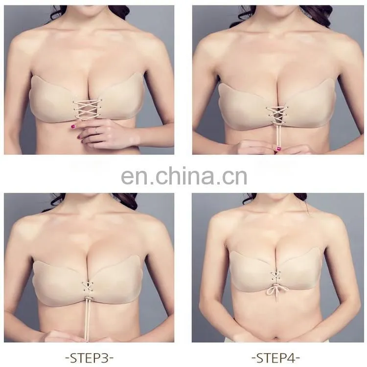 Sexy Formal Dress Seamless Strapless backless silicone push up fly Bra