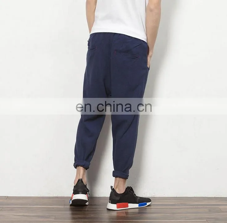 Fashion Mens Casual Long Pants Stylish Jogger Trousers Personalized Haren Pants