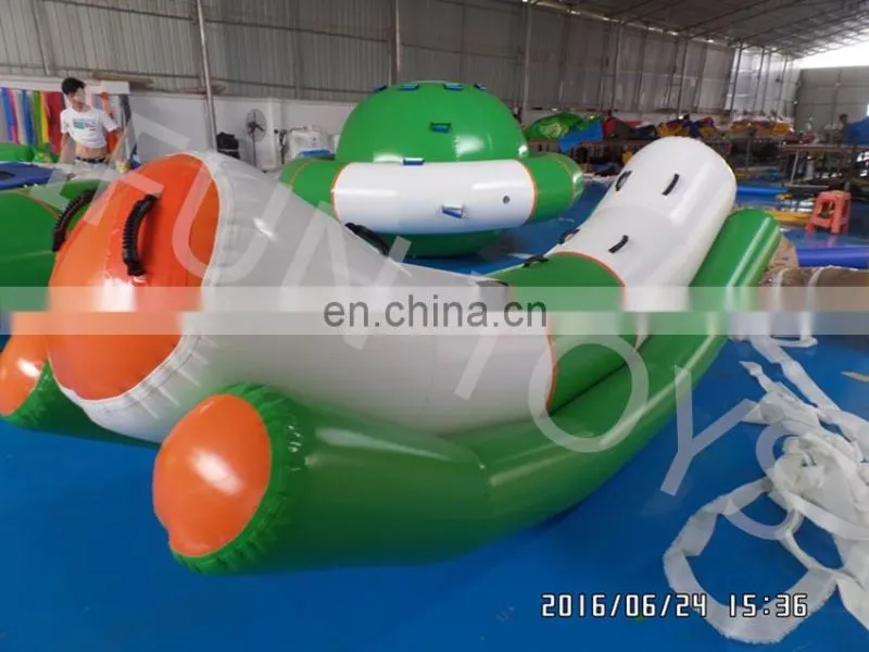Factory single Inflatable seesaw water toys/inflatable water totters seasaw