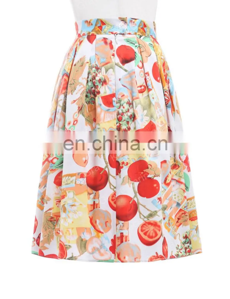 18 Colors Grace Karin Women Vintage Skirt Pinup 50S 60S Cotton Skirt Autumn Skirts Dance Vestidos CL6294-8#