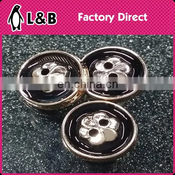 Popular Plastic Plating Button Point oil Concave flower Buntton