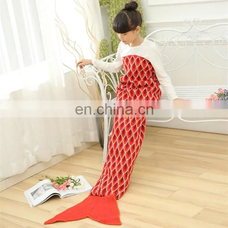 High quality home blanket children mermaid tail blanket