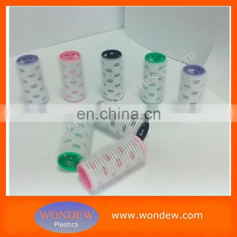 Hook and loop fastener hair rollers with aluminium layer/plastic hair rollers/hair roller wholesale